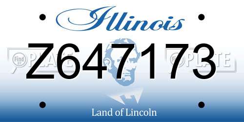 Z647173 Illinois License Plate