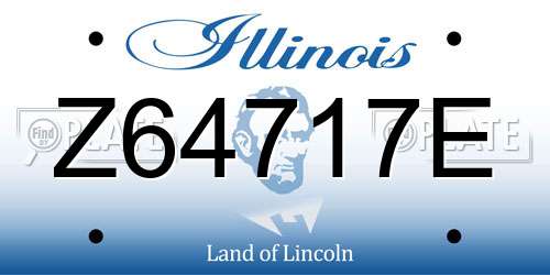 Z64717E Illinois License Plate