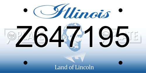 Z647195 Illinois License Plate