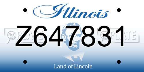 Z647831 Illinois License Plate