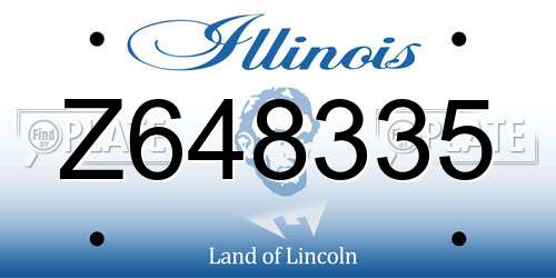 Z648335 Illinois License Plate
