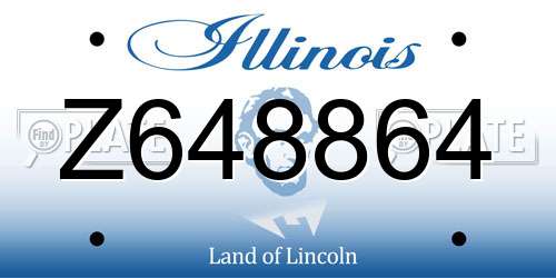 Z648864 Illinois License Plate