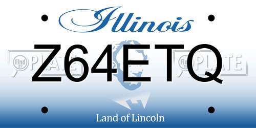 Z64ETQ Illinois License Plate
