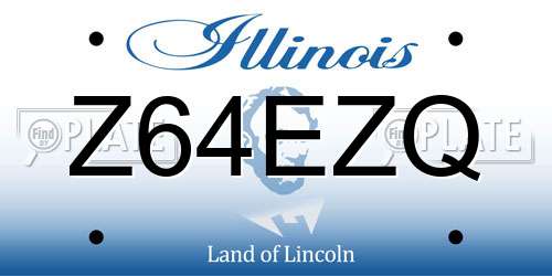 Z64EZQ Illinois License Plate