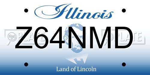 Z64NMD Illinois License Plate