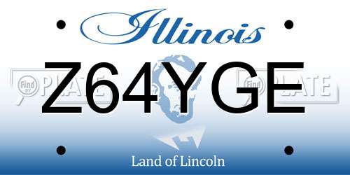 Z64YGE Illinois License Plate