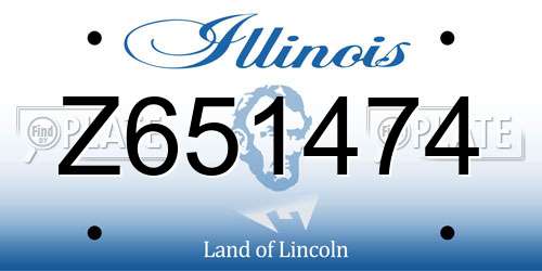 Z651474 Illinois License Plate