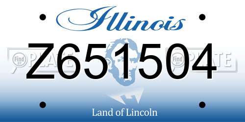 Z651504 Illinois License Plate