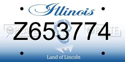 Z653774 Illinois License Plate