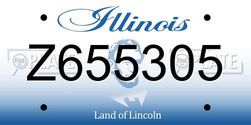 Z655305 Illinois License Plate