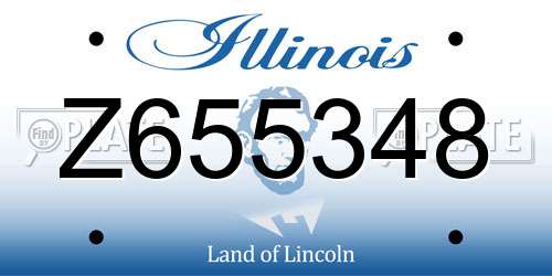 Z655348 Illinois License Plate