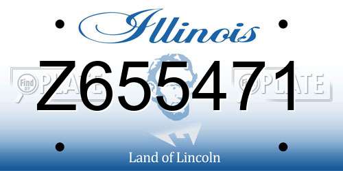 Z655471 Illinois License Plate