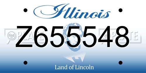 Z655548 Illinois License Plate
