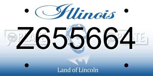 Z655664 Illinois License Plate