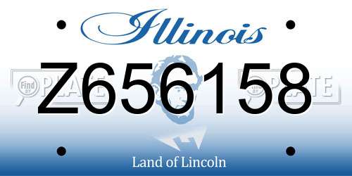 Z656158 Illinois License Plate