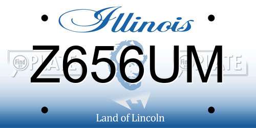 Z656UM Illinois License Plate