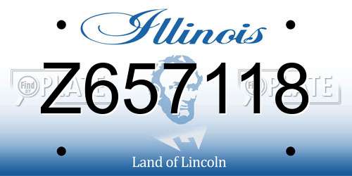 Z657118 Illinois License Plate