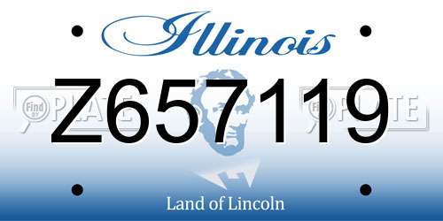 Z657119 Illinois License Plate