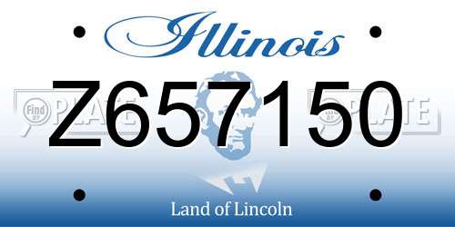 Z657150 Illinois License Plate