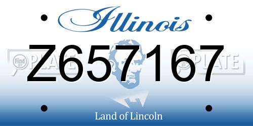 Z657167 Illinois License Plate
