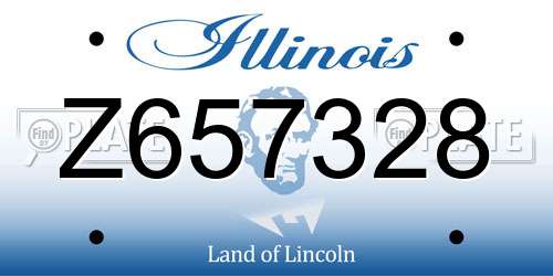 Z657328 Illinois License Plate