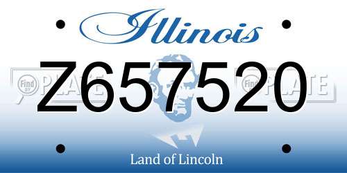 Z657520 Illinois License Plate