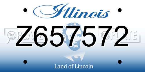 Z657572 Illinois License Plate