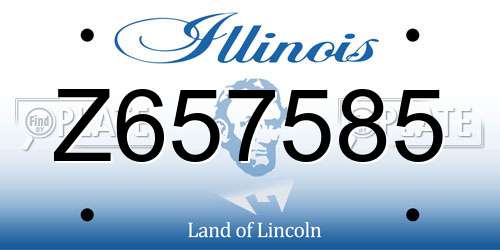 Z657585 Illinois License Plate