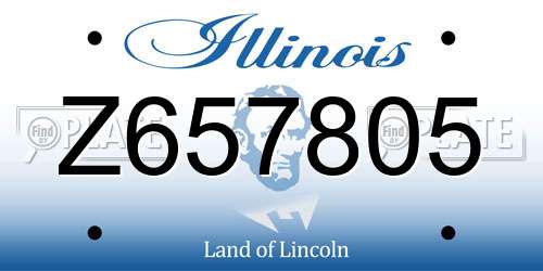 Z657805 Illinois License Plate