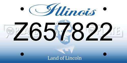 Z657822 Illinois License Plate