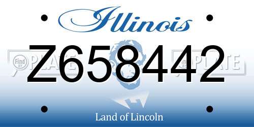 Z658442 Illinois License Plate
