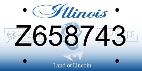 Z658743 Illinois License Plate