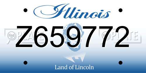 Z659772 Illinois License Plate