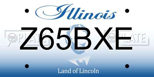 Z65BXE Illinois License Plate
