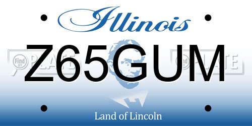 Z65GUM Illinois License Plate