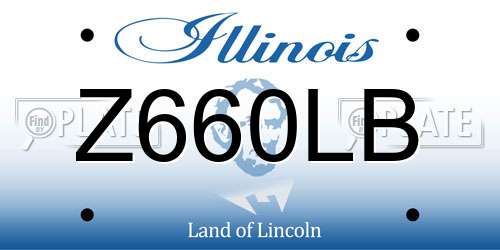 Z660LB Illinois License Plate
