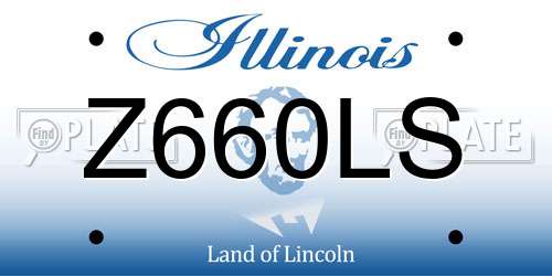 Z660LS Illinois License Plate