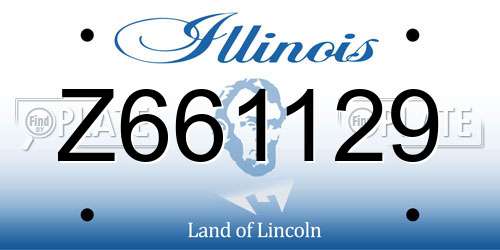Z661129 Illinois License Plate