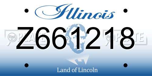 Z661218 Illinois License Plate