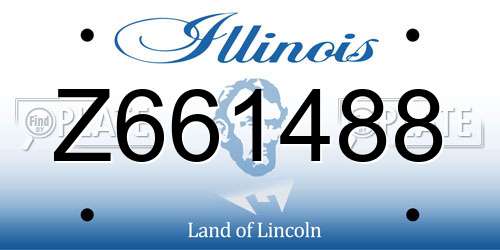 Z661488 Illinois License Plate