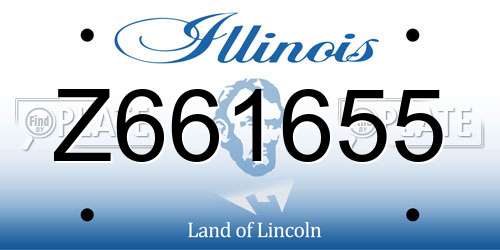 Z661655 Illinois License Plate