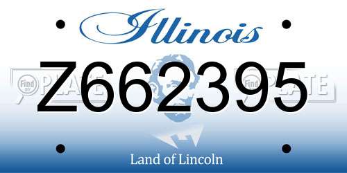 Z662395 Illinois License Plate