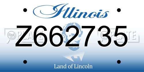 Z662735 Illinois License Plate