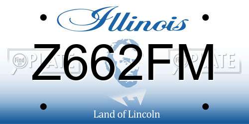 Z662FM Illinois License Plate