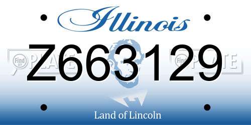 Z663129 Illinois License Plate
