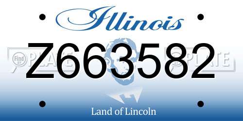 Z663582 Illinois License Plate