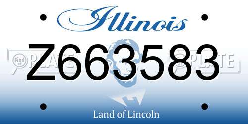 Z663583 Illinois License Plate
