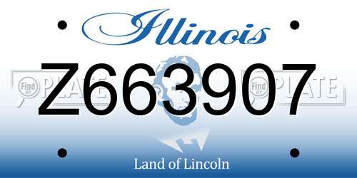 Z663907 Illinois License Plate