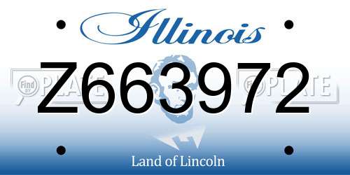 Z663972 Illinois License Plate