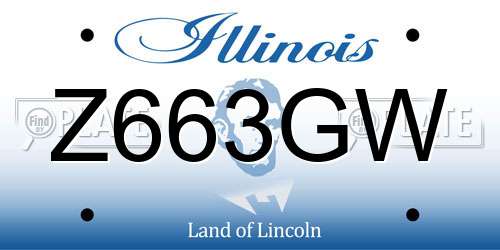 Z663GW Illinois License Plate